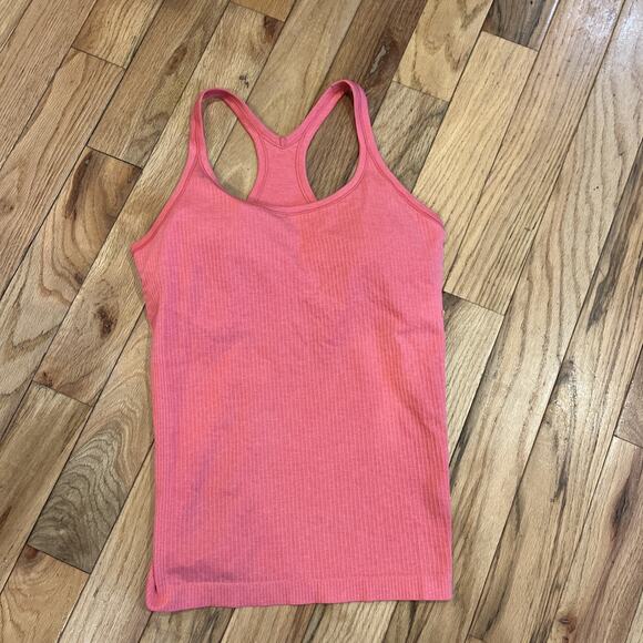 Lululemon Size 10 Ebb To Street Tank Top Ribbed Pink Women’s Full Length - Picture 1 of 6